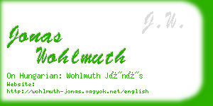 jonas wohlmuth business card